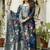 Grey viscose silk beads work desginer suit