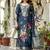 Grey viscose silk beads work desginer suit