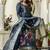 Grey viscose silk beads work desginer suit