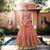 Peach georgette embroidered anarkali Suit