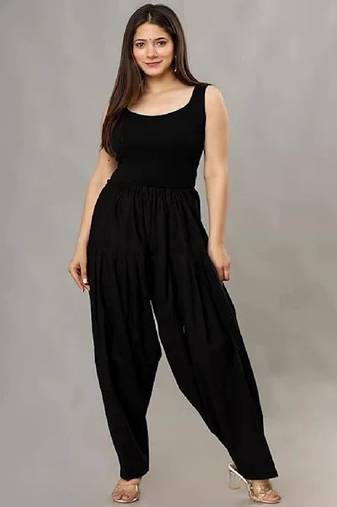 Cream cotton pleated pyjama pants