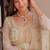 Cream georgette with beads & sequins multi embroidered work