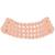 18k gold plated peach pearl beaded stylish moti choker necklace for women & girls 