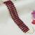 Gold plated maroon pearl beaded stylish moti choker necklace for women 