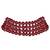 Gold plated maroon pearl beaded stylish moti choker necklace for women 