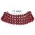 Gold plated maroon pearl beaded stylish moti choker necklace for women 
