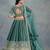 Green Embroidered Sequins Work Art Silk Lehenga Choli