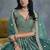 Green Embroidered Sequins Work Art Silk Lehenga Choli