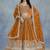 Orange Embroidered Sequins Work Art Silk Lehenga Choli