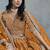 Orange Embroidered Sequins Work Art Silk Lehenga Choli