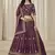 Maroon Embroidered Sequins Work Art Silk Lehenga Choli