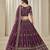Maroon Embroidered Sequins Work Art Silk Lehenga Choli
