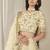 Cream Embroidered Sequins Work Art Silk Lehenga Choli