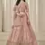 Pink Embroidered Sequins Work Art Silk Lehenga Choli