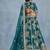 Teal Embroidered Zari Work Art Silk Lehenga Choli