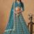 Teal-Blue Embroidered Gota Patti Art Silk Lehenga Choli