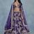 Purple Embroidered Zari Work Art Silk Lehenga Choli