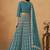 Teal-Blue Embroidered Gota Patti Art Silk Lehenga Choli