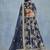 Navy-blue Embroidered Zari Work Art Silk Lehenga Choli