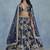 Navy-blue Embroidered Zari Work Art Silk Lehenga Choli
