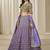 Purple Embroidered Sequins Work Chinon Silk Lehenga Choli