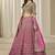 Pink Embroidered Sequins Work Chinon Silk Lehenga Choli