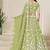 Pista Embroidered Sequins Work Organza Lehenga Choli