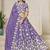Purple Embroidered Sequins Work Organza Lehenga Choli