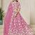 Pink Embroidered Sequins Work Organza Lehenga Choli