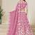Pink Embroidered Sequins Work Organza Lehenga Choli