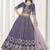 Purple Embroidered Sequins Work Art Silk Lehenga Choli