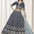 Navy Blue Embroidered Sequins Work Art Silk Lehenga Choli