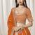 Orange Embroidered Sequins Work Art Silk Lehenga Choli