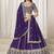 Purple Embroidered Sequins Work Art Silk Lehenga Choli