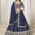 Navy Blue Embroidered Sequins Work Art Silk Lehenga Choli