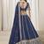 Navy Blue Embroidered Sequins Work Art Silk Lehenga Choli