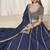 Navy Blue Embroidered Sequins Work Art Silk Lehenga Choli