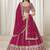Rani Pink Embroidered Sequins Work Art Silk Lehenga Choli