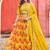 Yellow Embroidered Sequins Work Art Silk Lehenga Choli