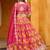 Pink Embroidered Sequins Work Art Silk Lehenga Choli