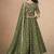 Green Embroidered Sequins Work Soft Organza Lehenga Choli