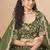 Green Embroidered Sequins Work Soft Organza Lehenga Choli
