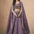 Lavender Embroidered Sequins Work Soft Organza Lehenga Choli