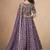 Lavender Embroidered Sequins Work Soft Organza Lehenga Choli