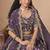 Lavender Embroidered Sequins Work Soft Organza Lehenga Choli
