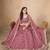 Pink Embroidered Sequins Work Soft Organza Lehenga Choli
