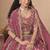 Pink Embroidered Sequins Work Soft Organza Lehenga Choli