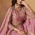 Pink Embroidered Sequins Work Organza  Lehenga Choli