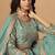 Turquoise  Embroidered Sequins Work Organza  Lehenga Choli
