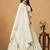 White Embroidered Gota Patti Art Silk Lehenga Choli